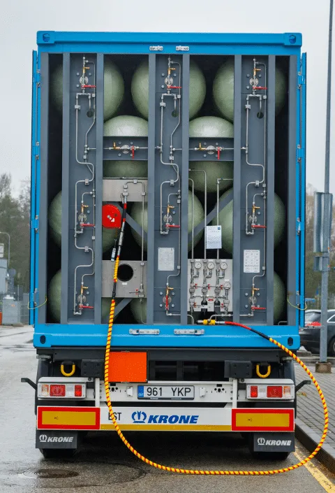 CNG storage and biogas distribution